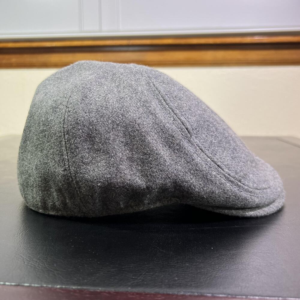 Goorin Bros Hat Flat Cap Fitted Mens Large Gray Wool Blend Driving Newsboy